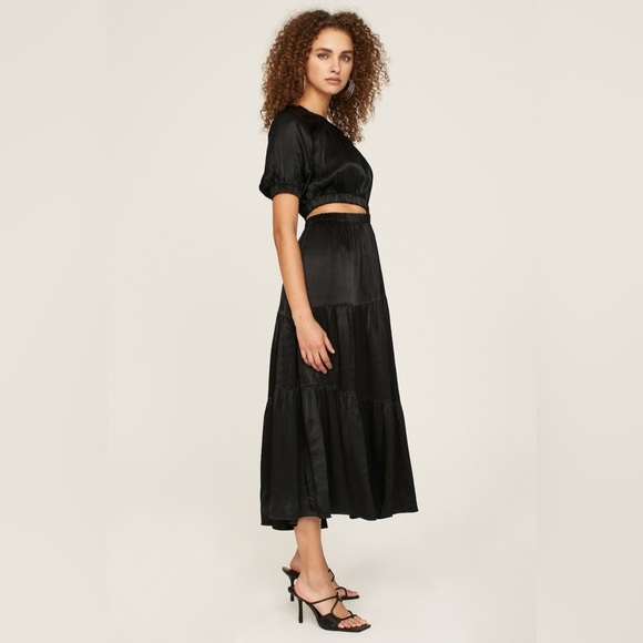 Peter Som - Black one shoulder midi - Picture 2 of 3